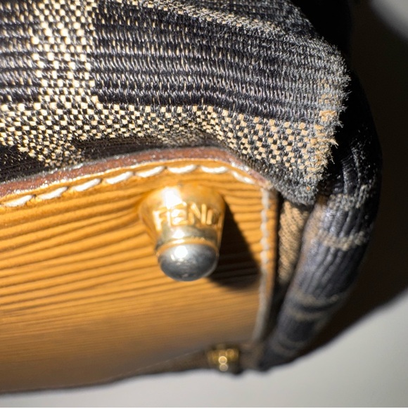 Fendi Brown and Tan Boston Bag - Picture 6 of 9